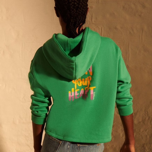 BA&SH gabin. SWEATSHIRT Green - Size Small (1) - Picture 2 of 6